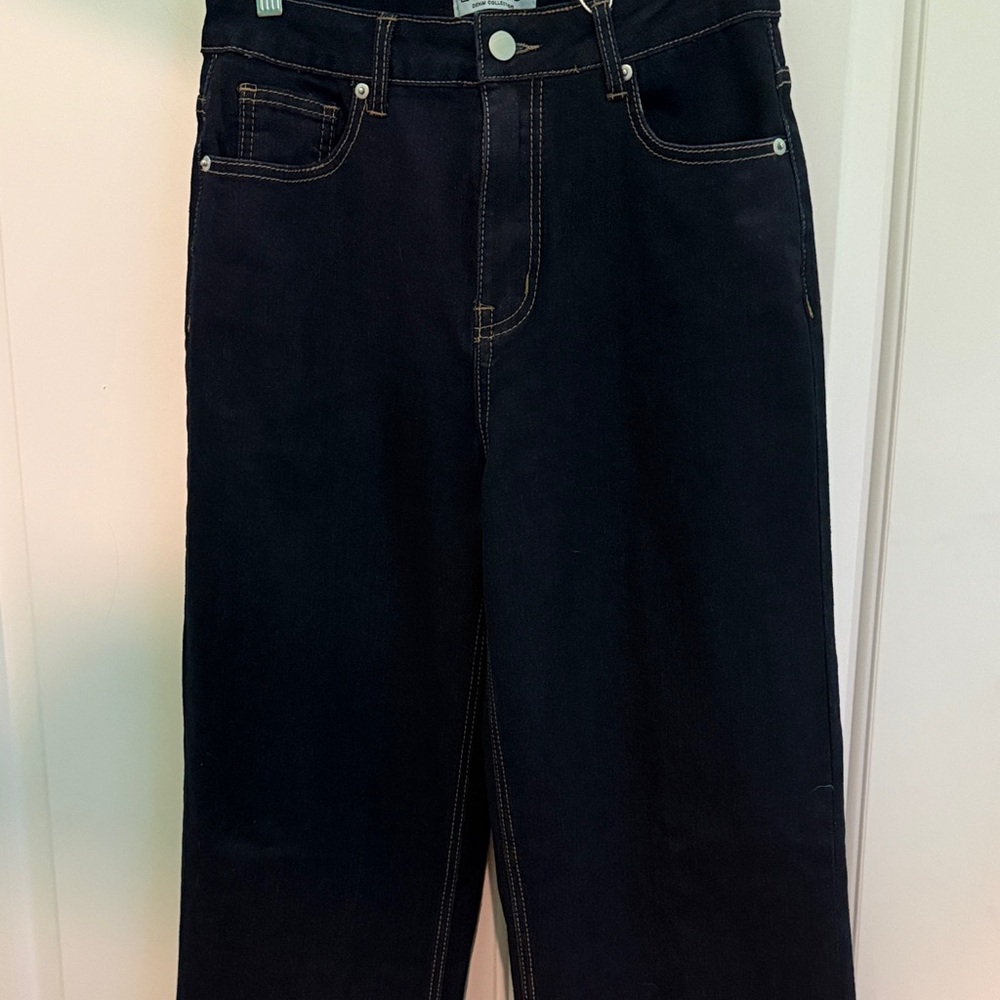 Classic Women's Dark Blue Jeans - Comfortable Straight Leg